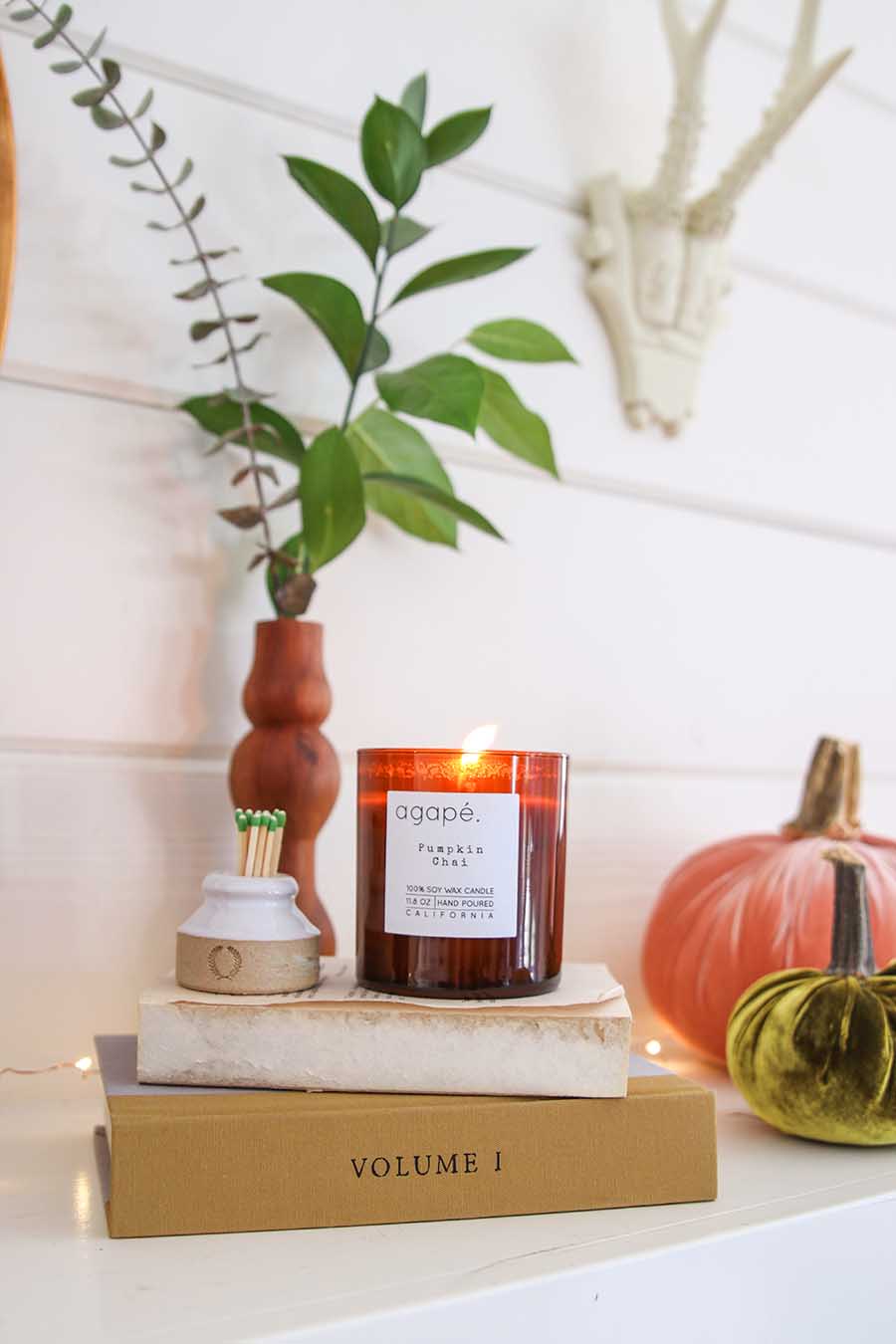 Early Fall Mantel Decor