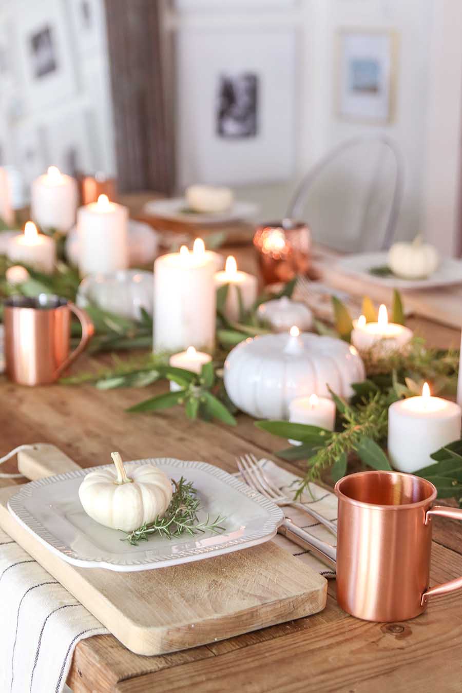 fall farmhouse dining table