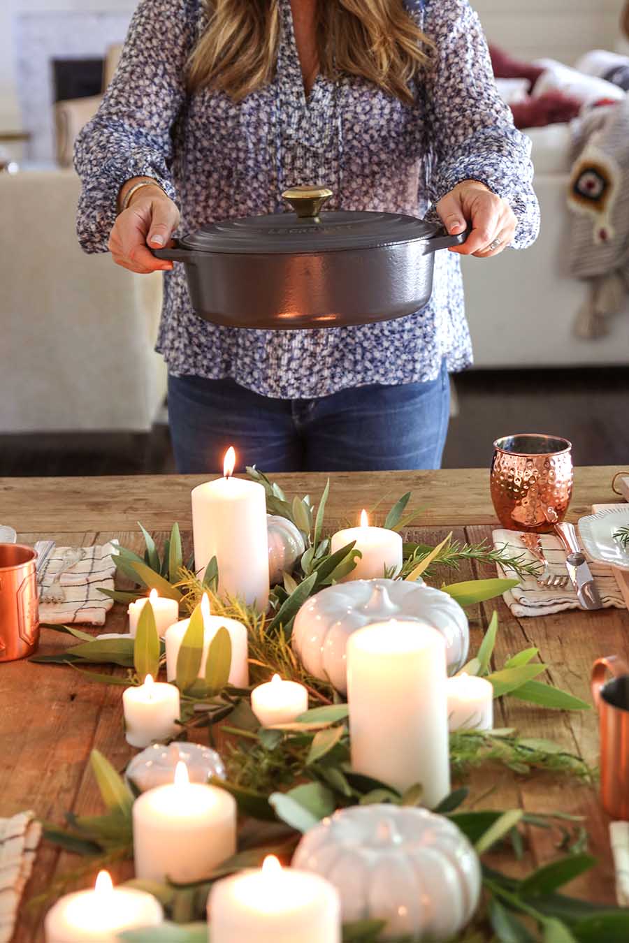 Modern Farmhouse fall dining table