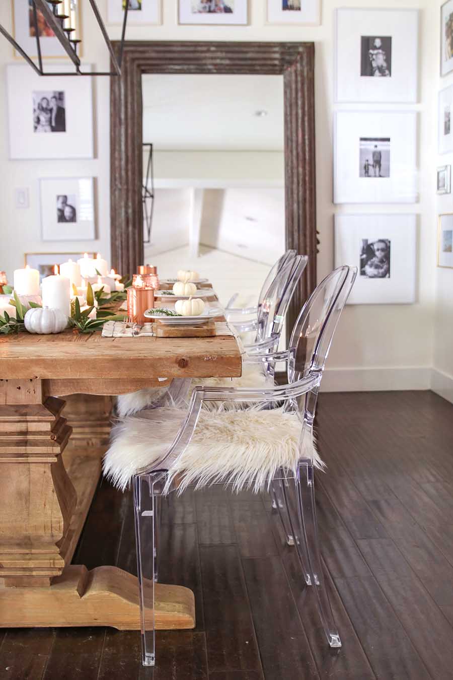 Modern Farmhouse Fall Dining Room Fall Home Tour Modern Glam