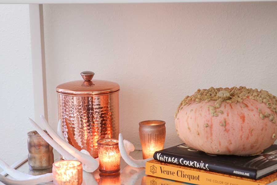 fall bar cart styling