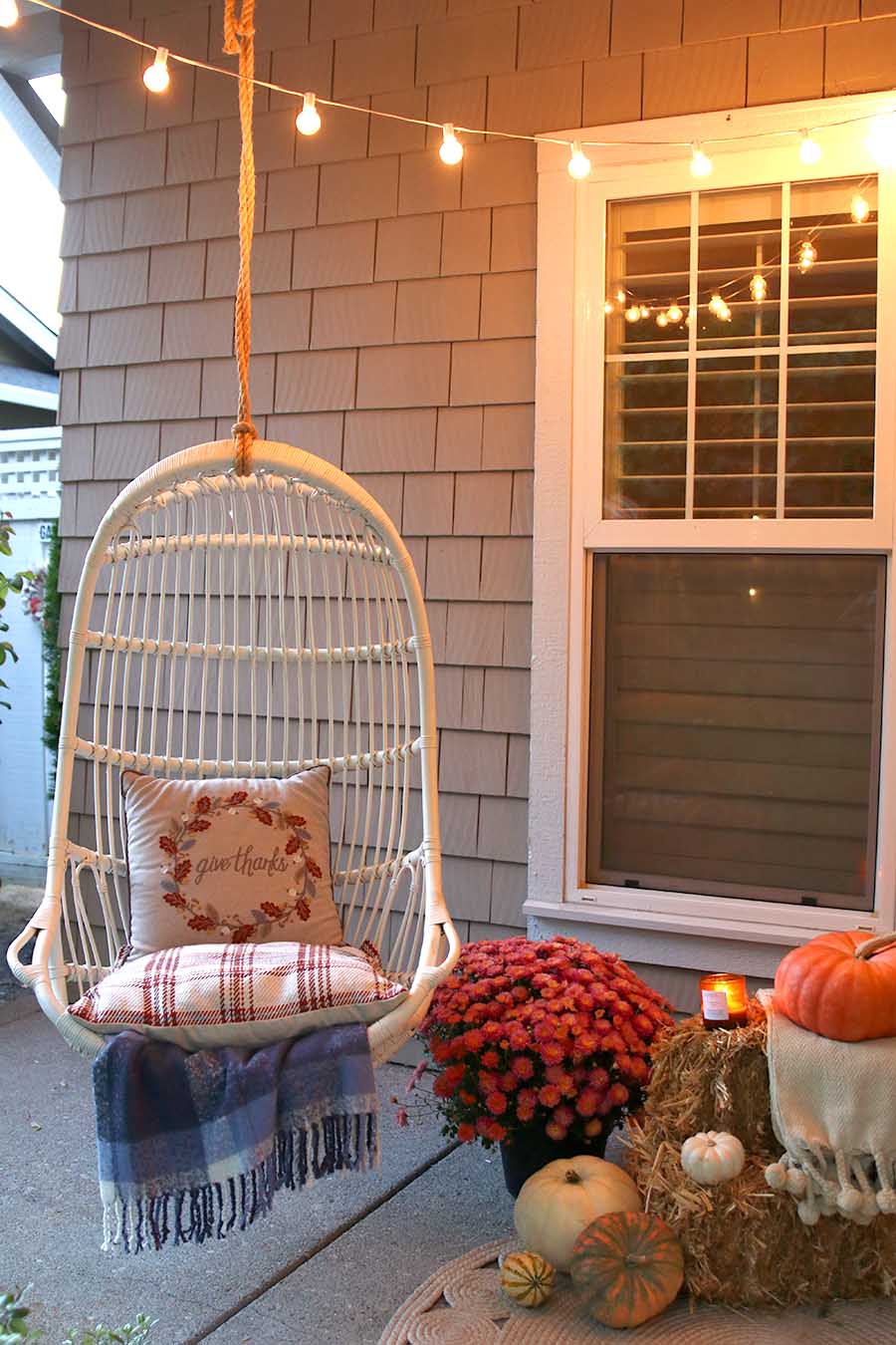 neutral fall porch
