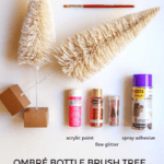 Ombre Bottle Brush Tree DIY Supplies