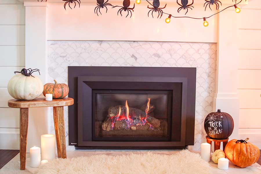 halloween fireplace decorating ideas