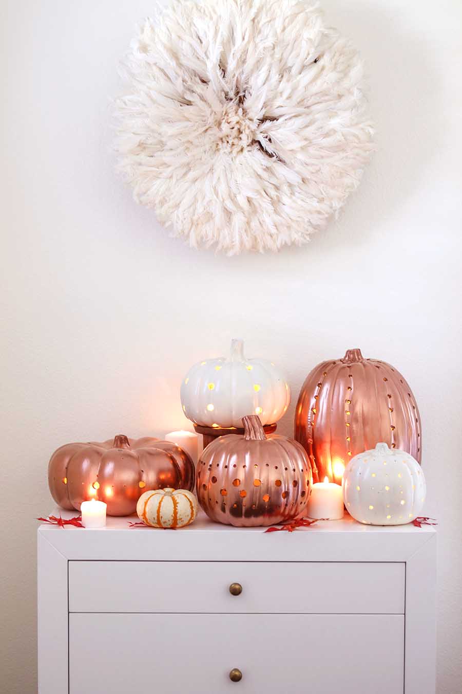 how to make faux pumpkin lanterns