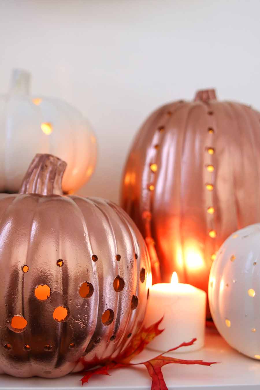 how to make faux pumpkin lanterns