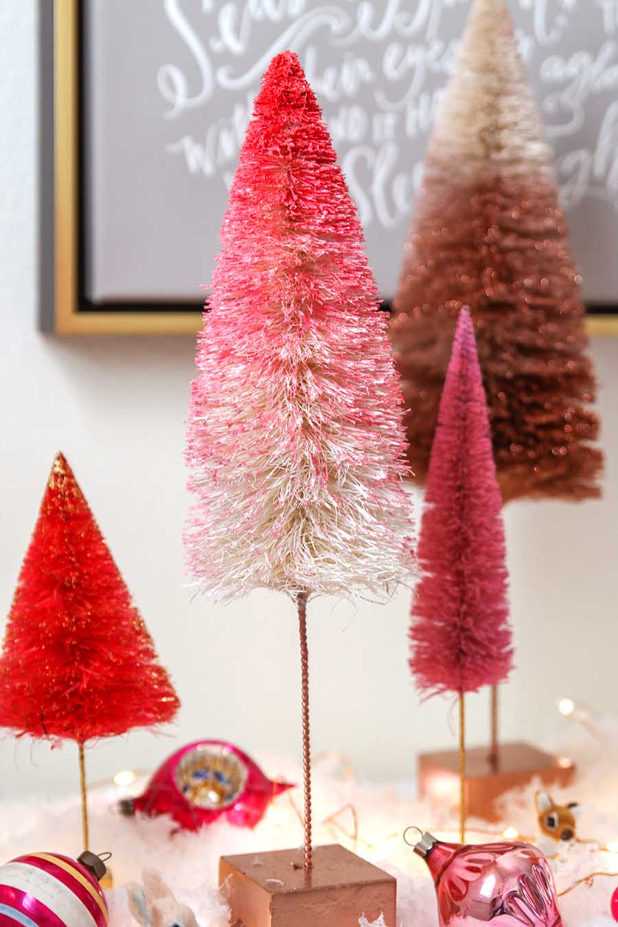 Ombre Bottle Brush Trees