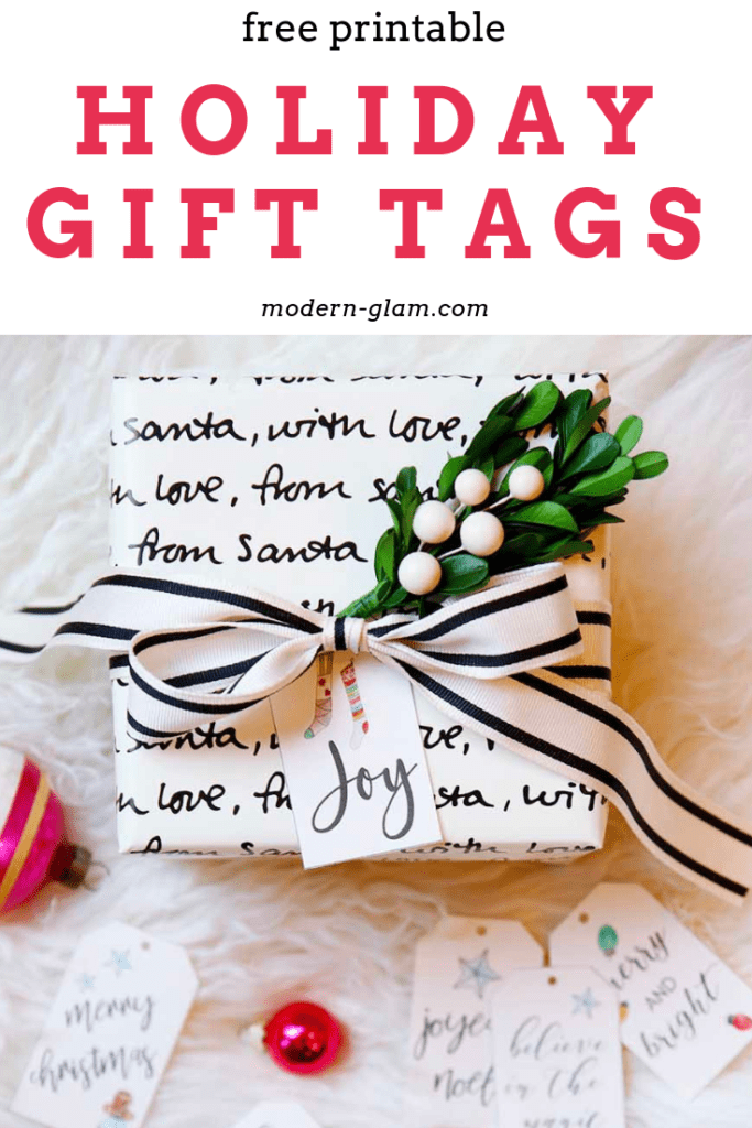 free printable hand lettered christmas gift tags