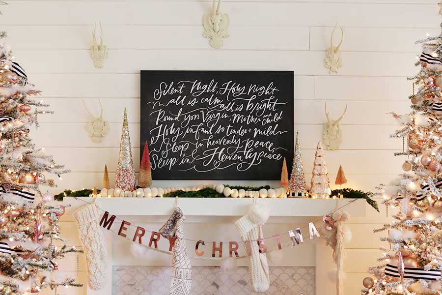 Modern Farmhouse Rose Gold Christmas