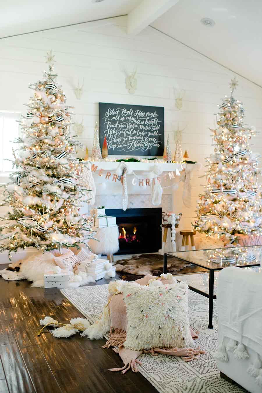 blush and copper Christmas