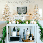 blush and copper modern farmhouse holiday home tour