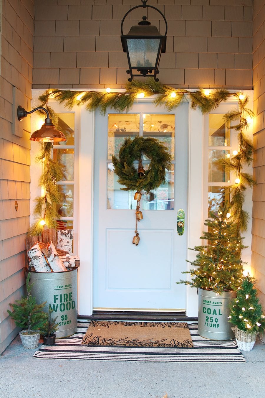 modern farmhouse christmas porch