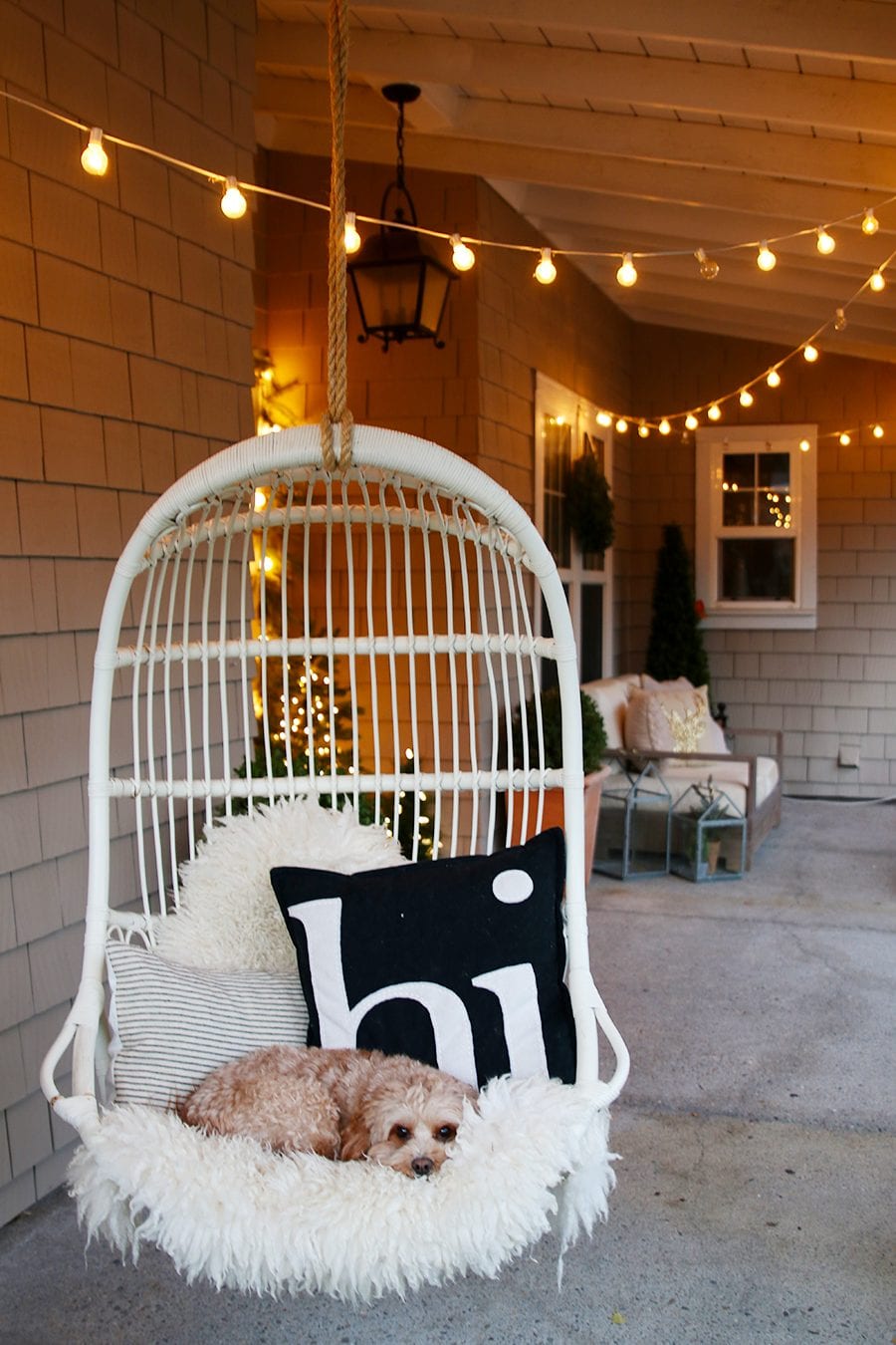 modern farmhouse christmas porch