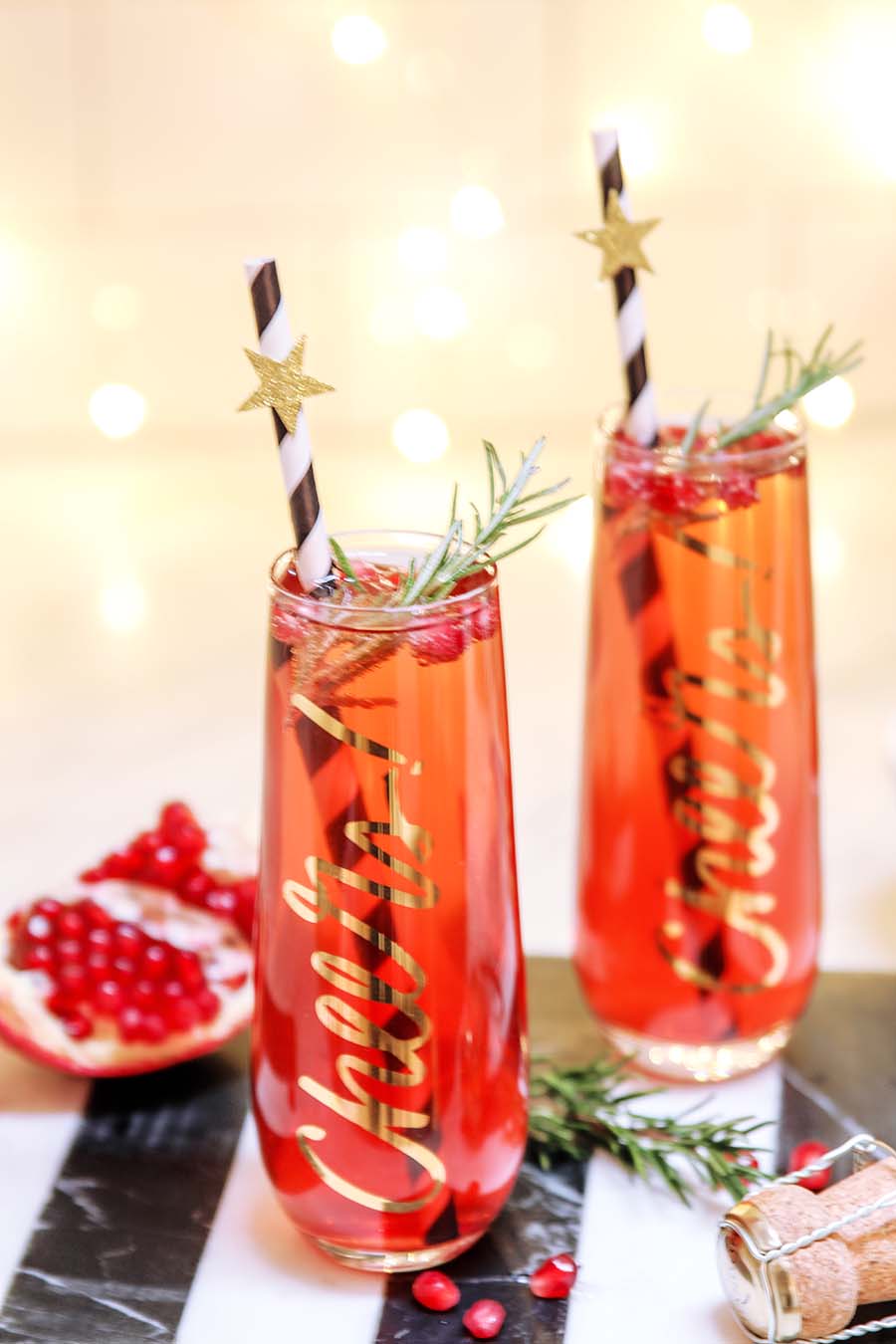 Pomegranate Champagne Cocktail recipe