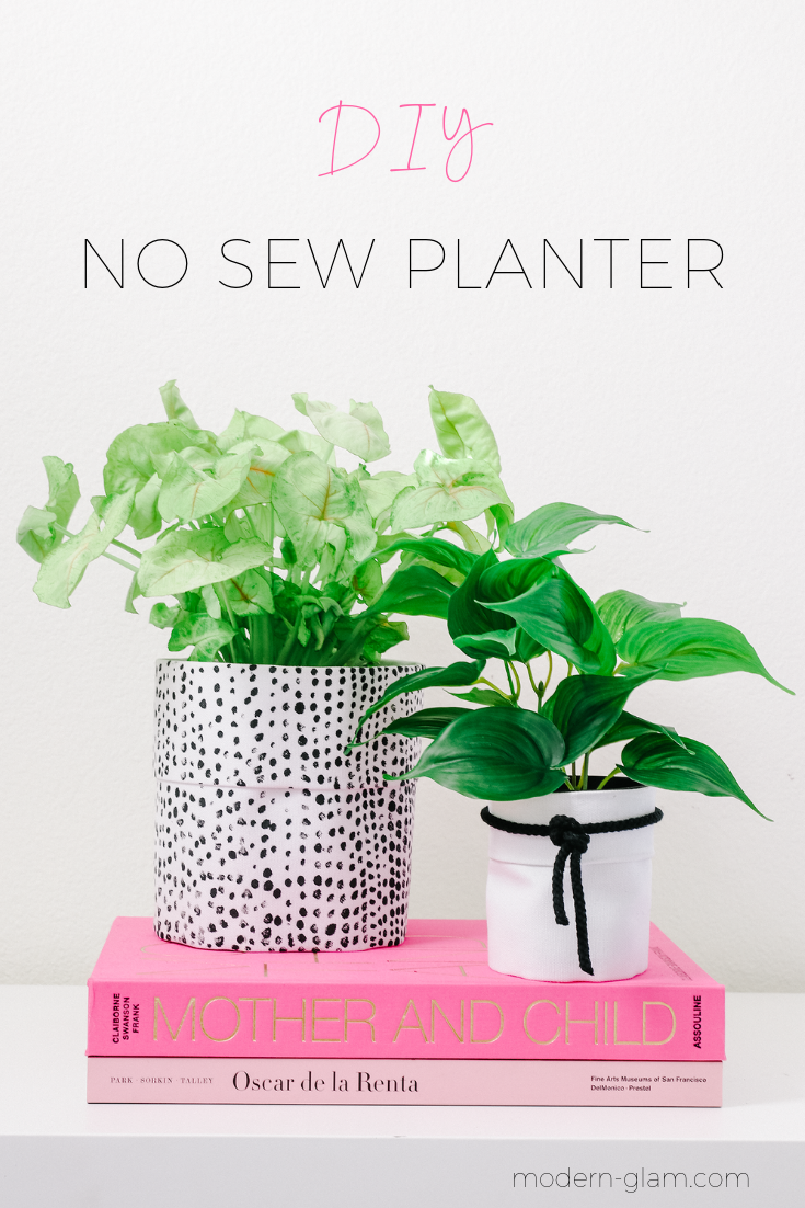 no sew planter fabric pot