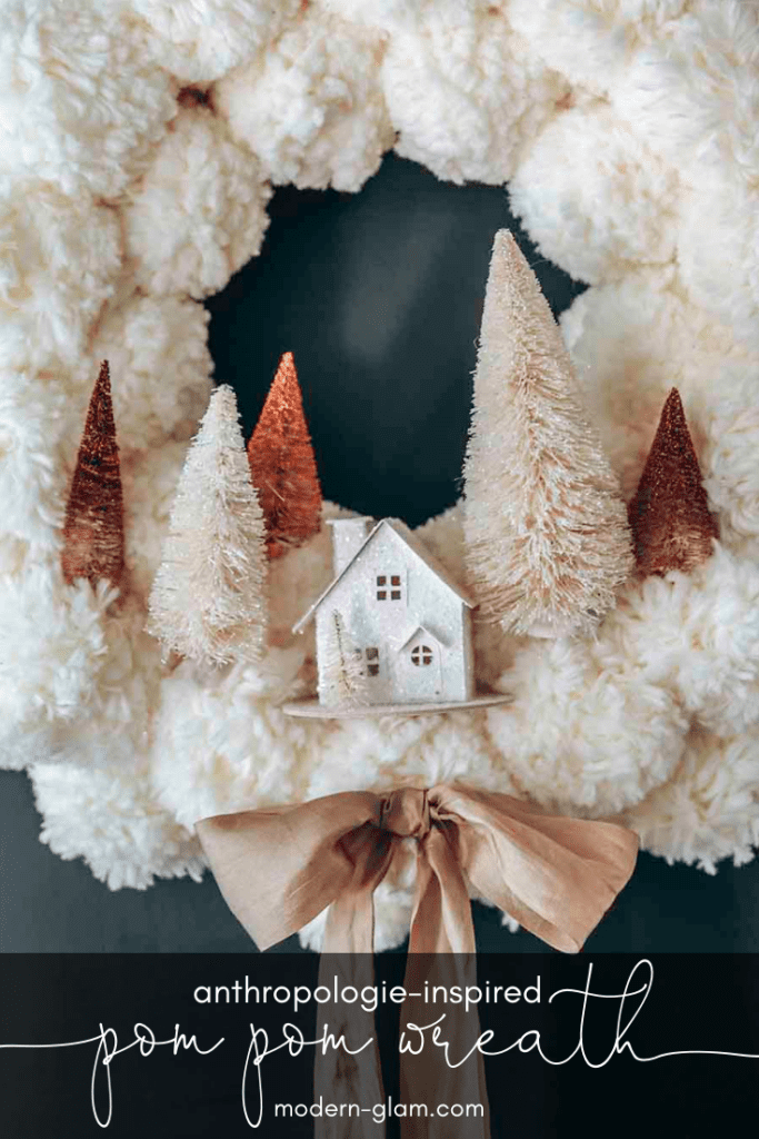 anthropologie pom pom wreath