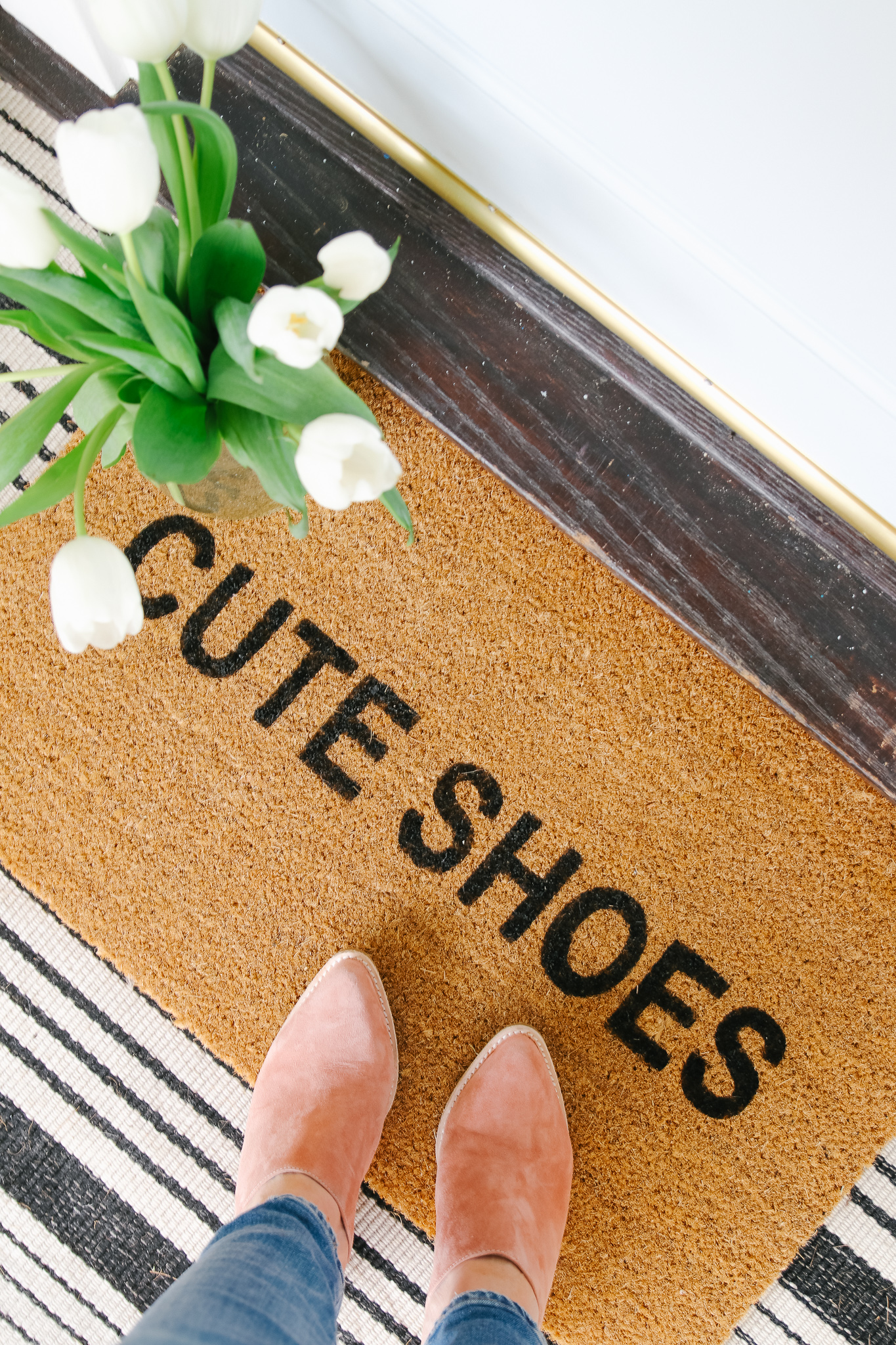 cute shoes doormat