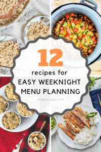 weeknight meal planning recipes