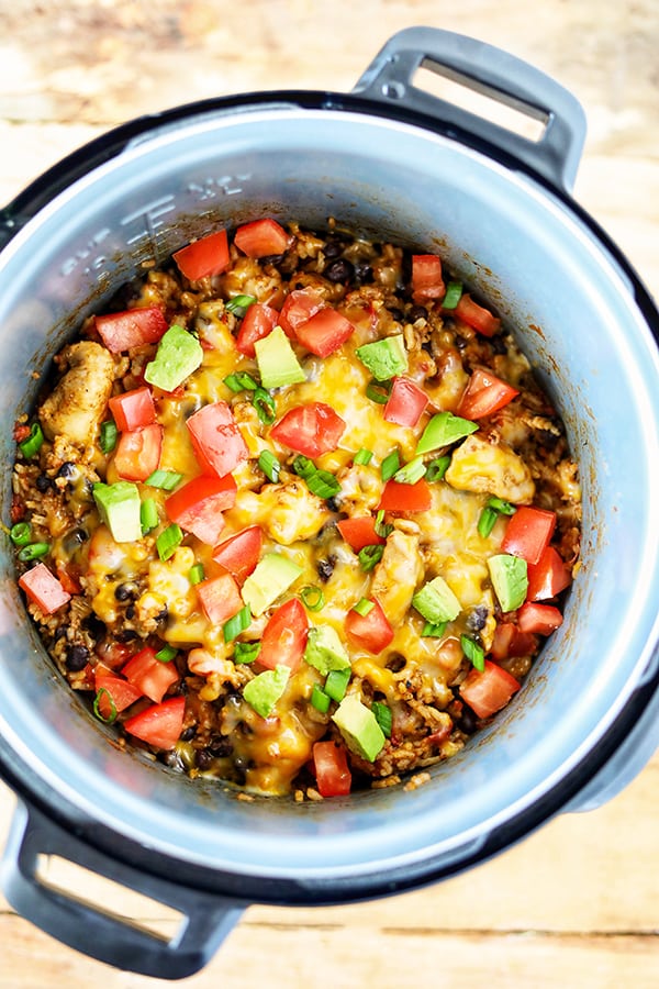 chicken burrito bowls instant pot