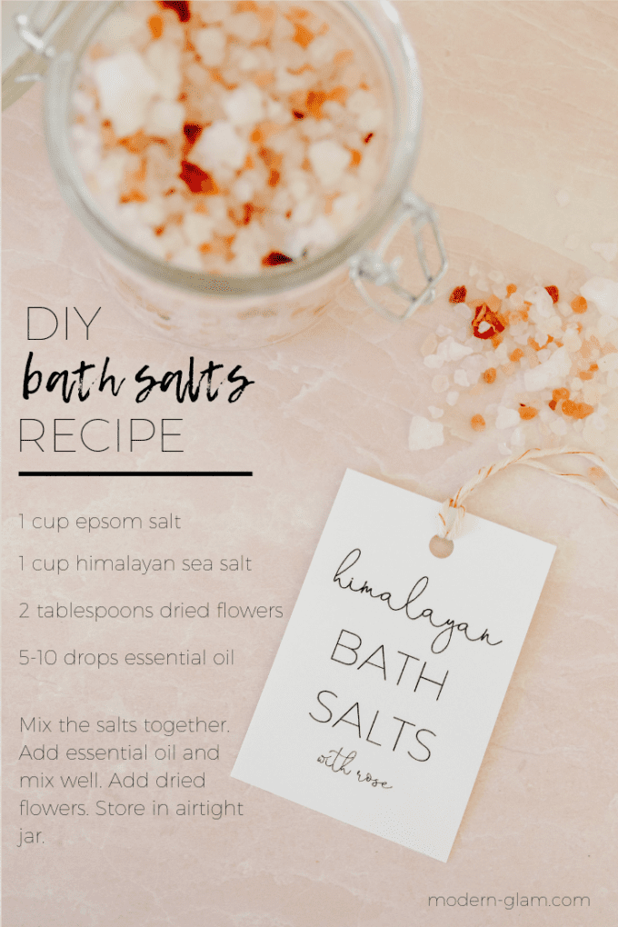 DIY Bath Salts with Himalayan Salt & Essential Oils Modern Glam
