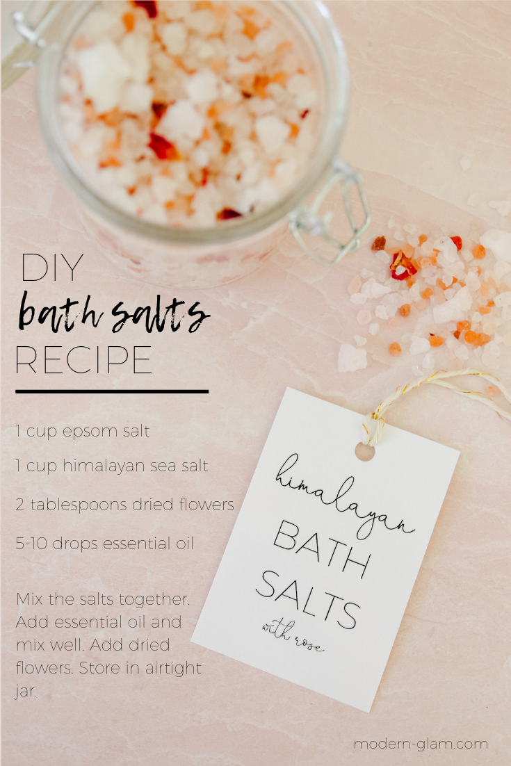 DIY Bath Salts with Himalayan Salt Essential Oils Modern Glam