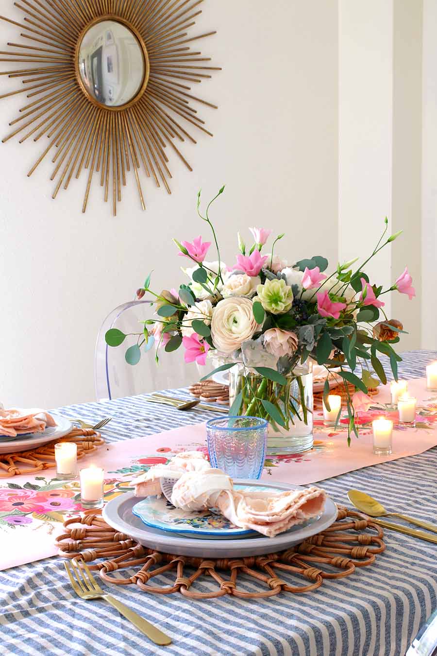 Spring boho place setting