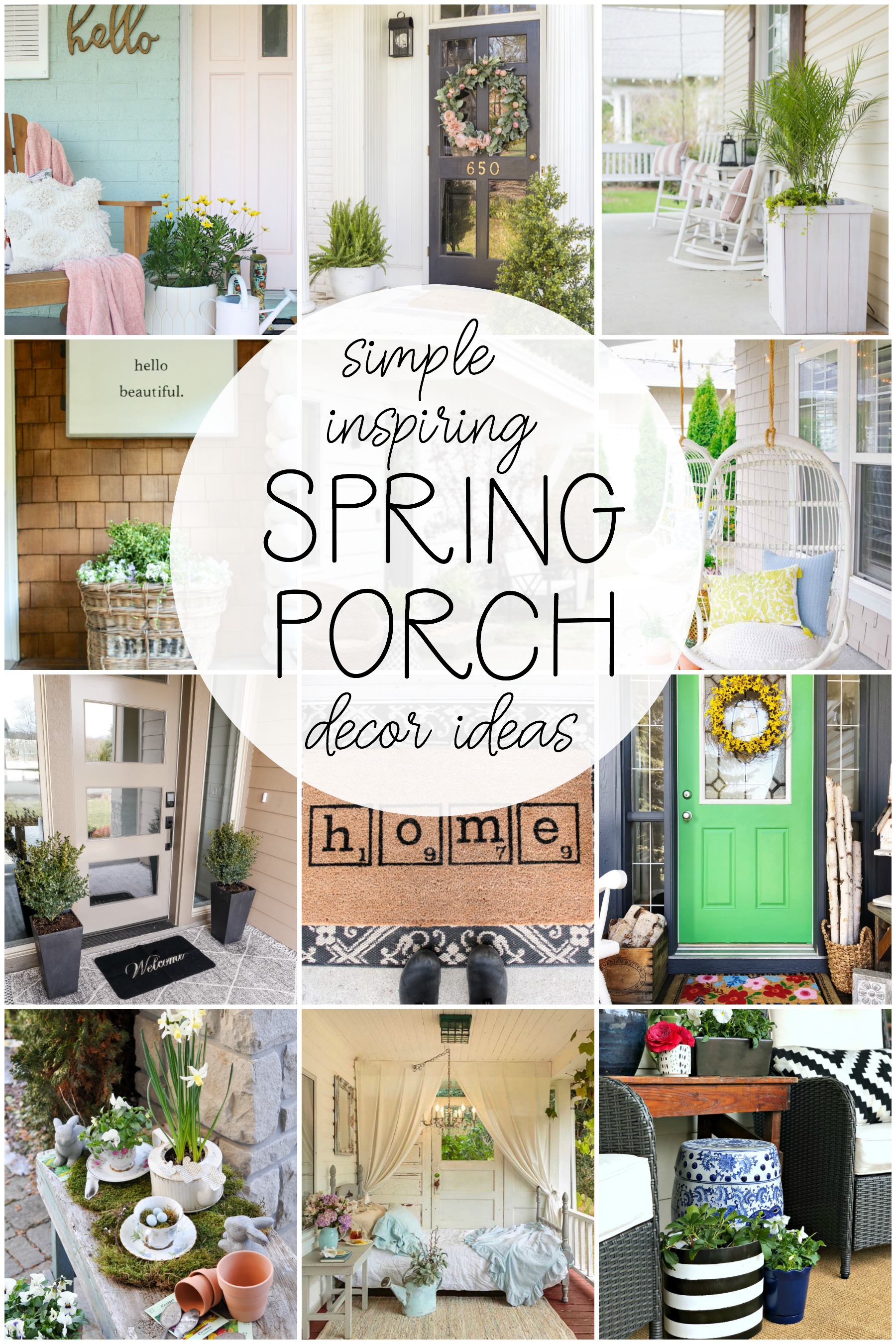 spring porch decor ideas via @modernglamhome