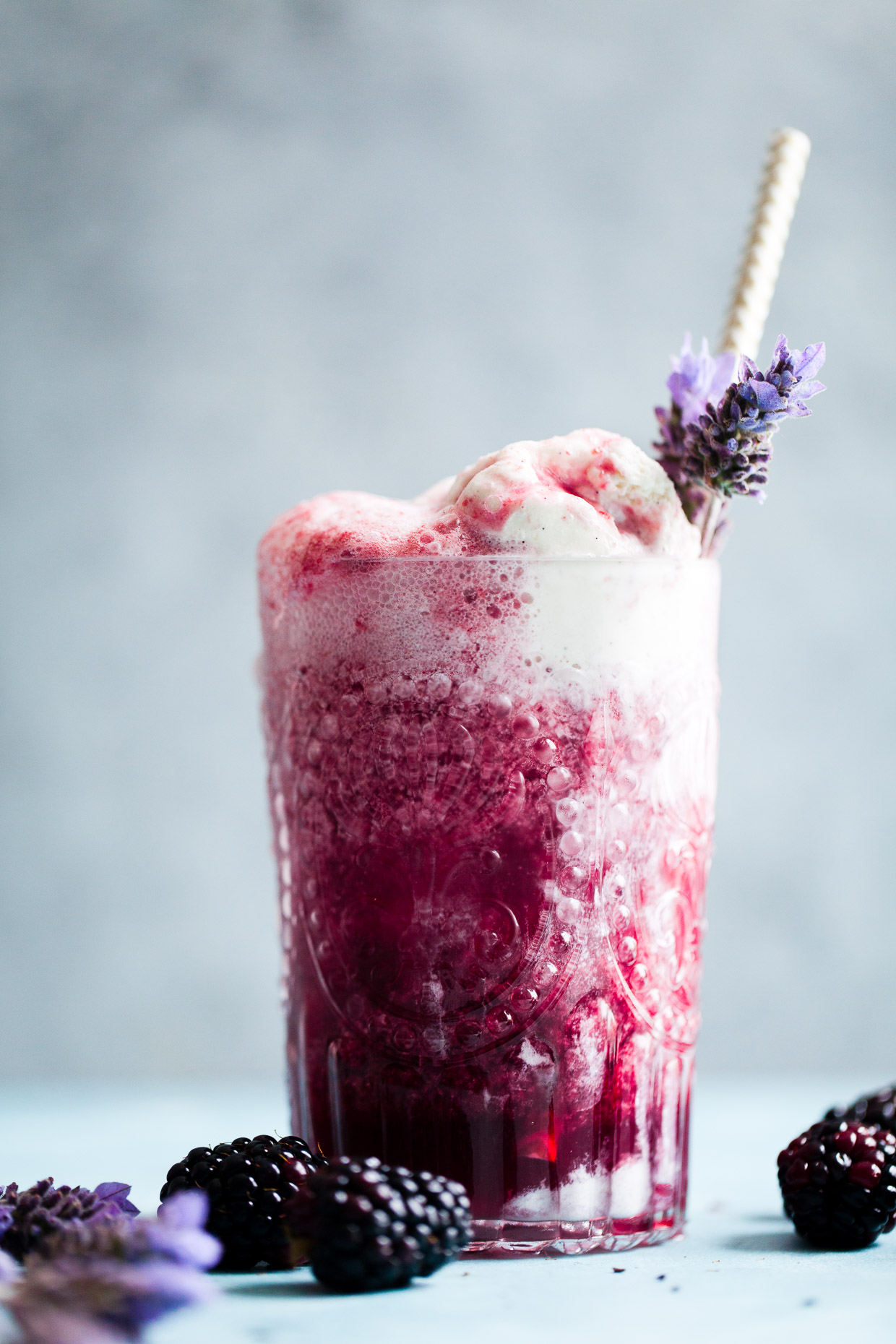 blackberry ice cream float