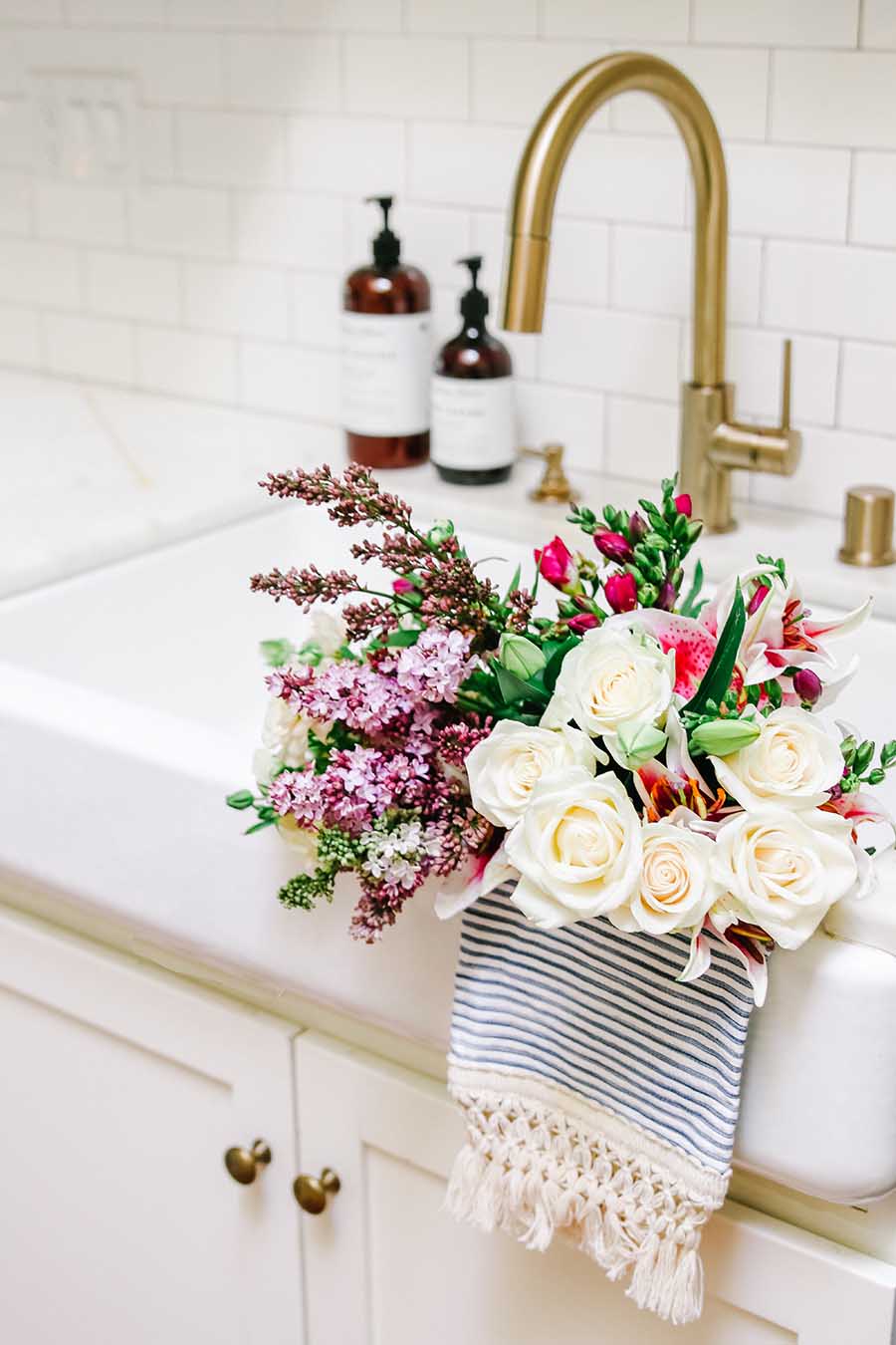 Grocery Store Flower Arrangement DIY Modern Glam