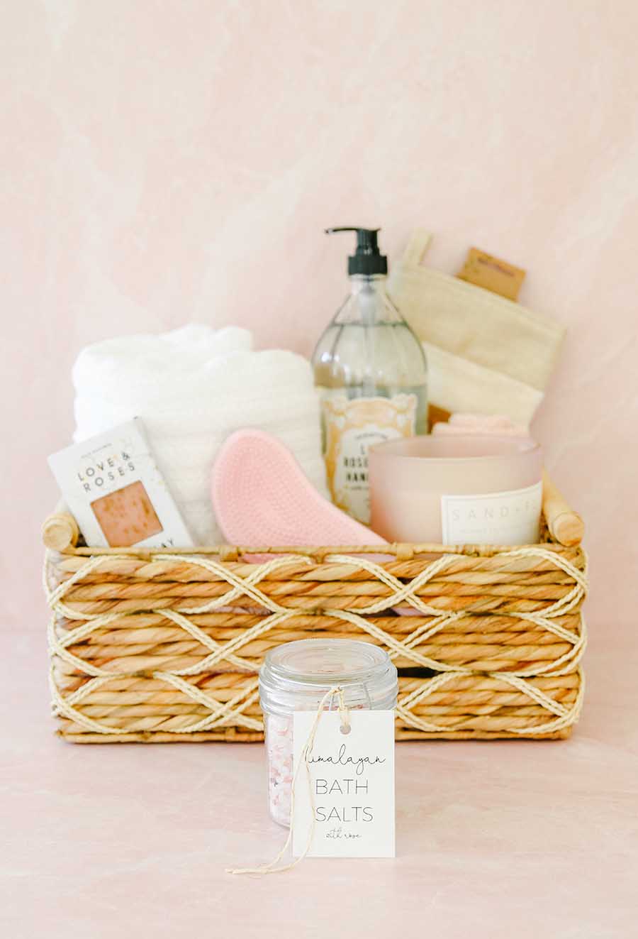 Mother's Day Gift Basket Idea - Spa at Home - Modern Glam