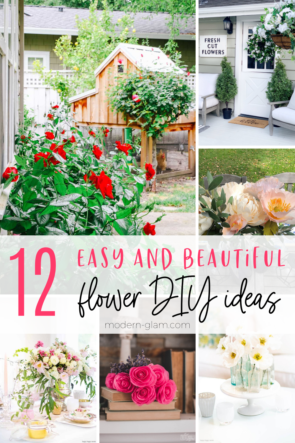 12 easy and beautiful flower DIY ideas