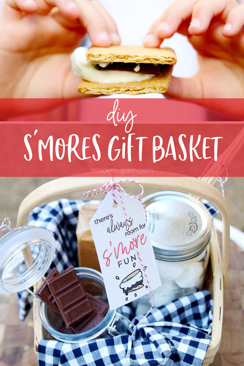 campfire s'mores gift basket idea