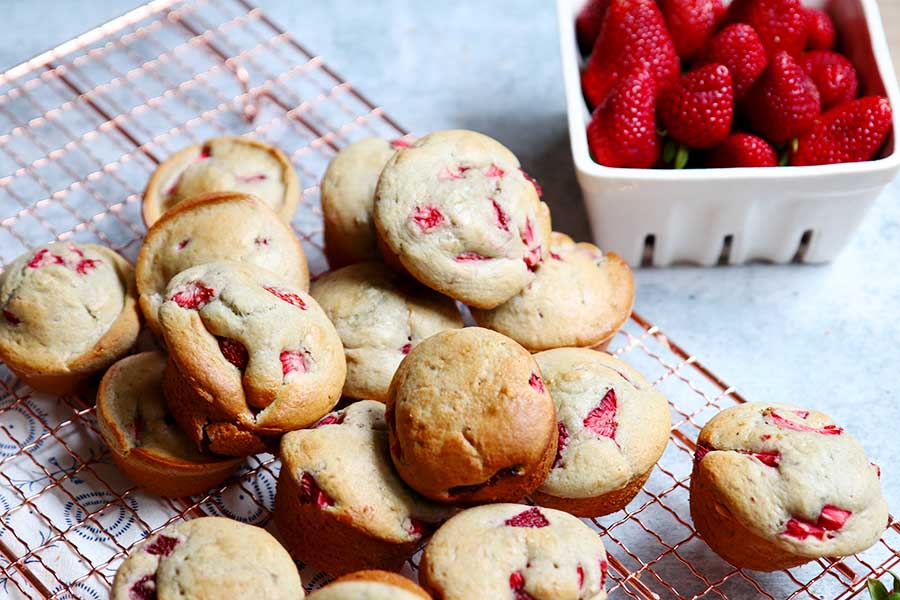 healthy strawberry muffins recipe