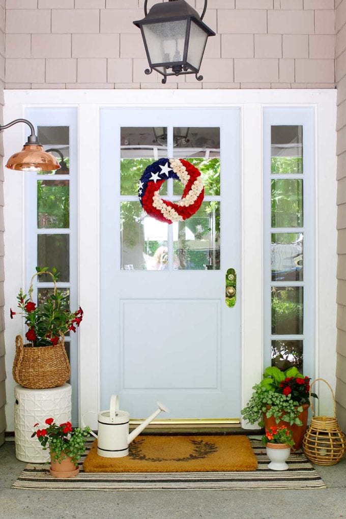 Patriotic Front Porch Decorating Ideas - Modern Glam