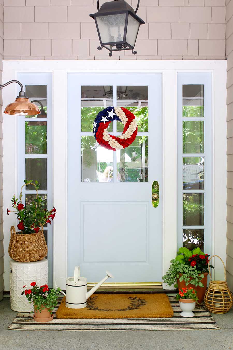 patriotic front porch decor