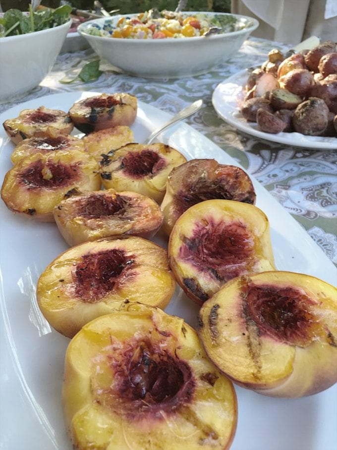 grilled peaches