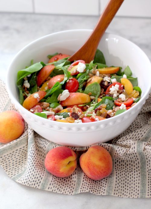 savory peach salad