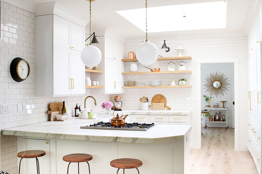 Our Timeless White and Gold Kitchen Reveal