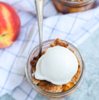 paleo peach pies in mason jars