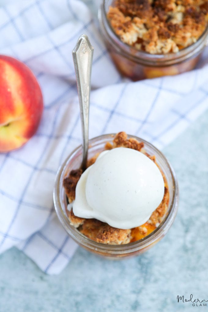 paleo peach pies in mason jars