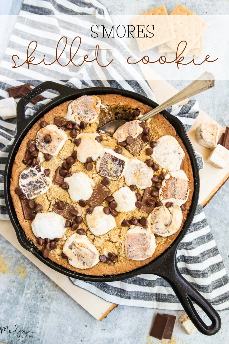 S'mores Cookie Skillet - Something Nutritious