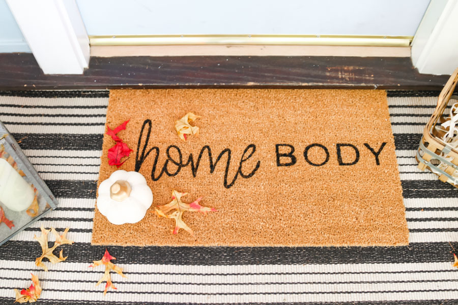 diy fall doormat custom