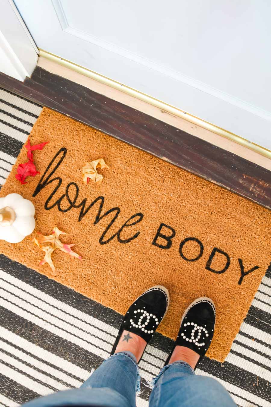 DIY fall doormat 