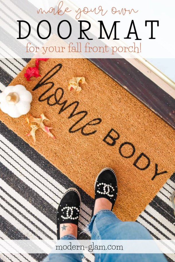 DIY Doormat for your Fall Front Porch - Modern Glam - DIY