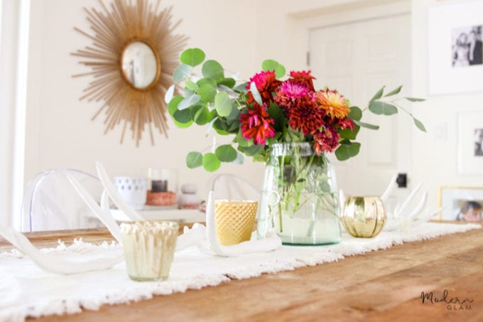 how to decorate the table for fall