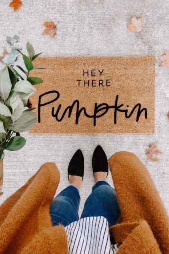 fall layered doormat ideas