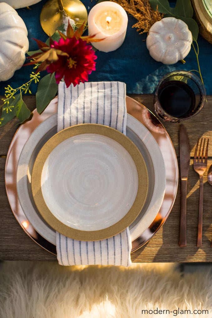 rustic fall tablescape 