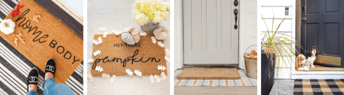 Layered Front Door Mats Ideas - Rustic Crafts & DIY