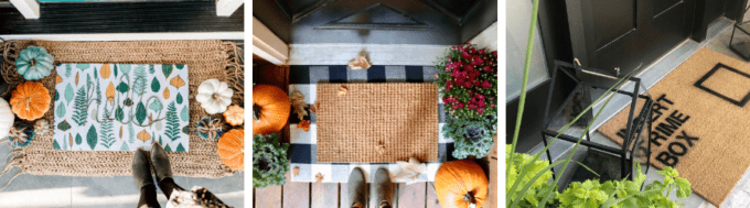 Fall Vibes Door Mat Fall Doormat Welcome Mat Gourd Fall 