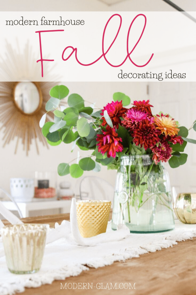 fall table set with dahlias